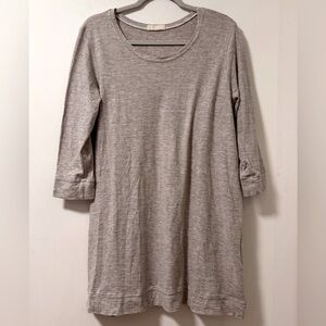 CP SHADES Crew Neck 3/4 Sleeve Cotton Wool Tunic Dress Top Size Medium